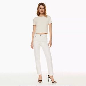 Aritzia Denim Forum The Arlo High Rise Straight Leg Size 28L